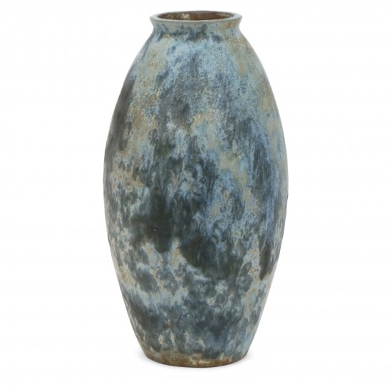 Blue drip glazed tall vase