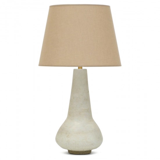 Off-White Stoneware Table Lamp