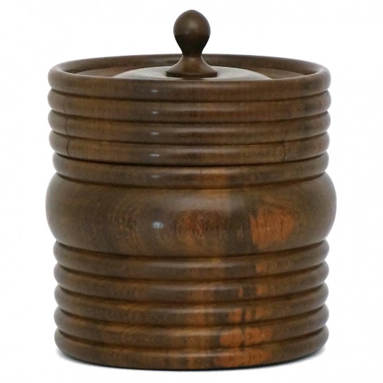 Circular Wood Tobacco Jar