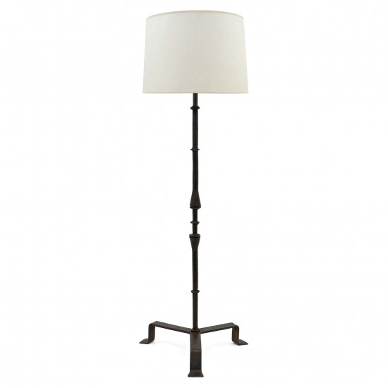 Iron Standing Lamp with Shaped Standard