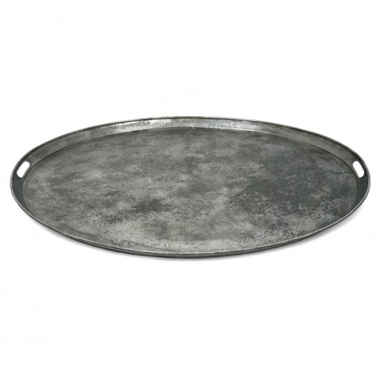 Oval Polished Steel Tray