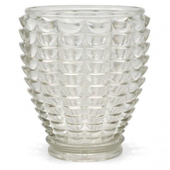 French Frosted Glass Vase