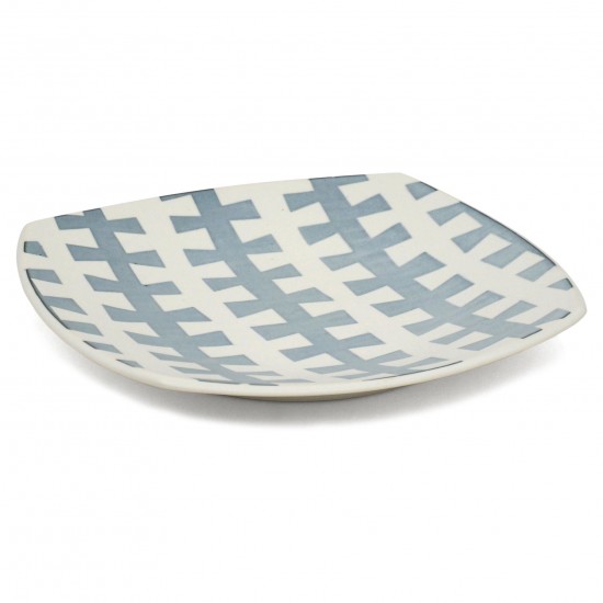 Square “Zipper” Porcelain Platter