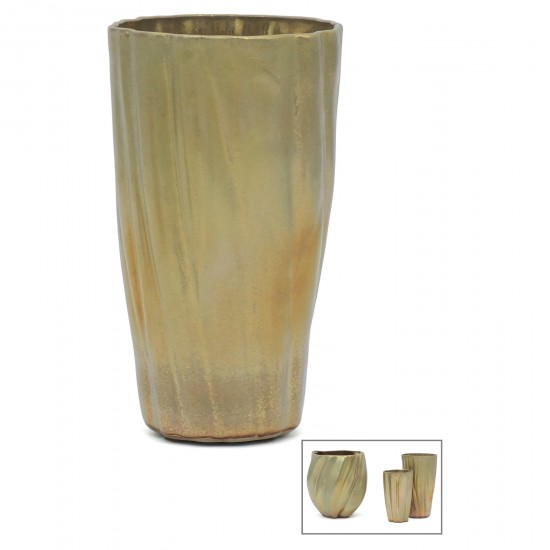 Gold Glazed Stoneware Vase