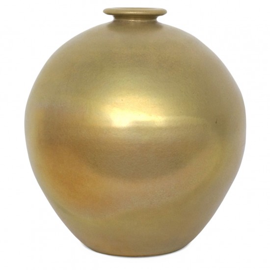 Large Gold Ceramic Vase