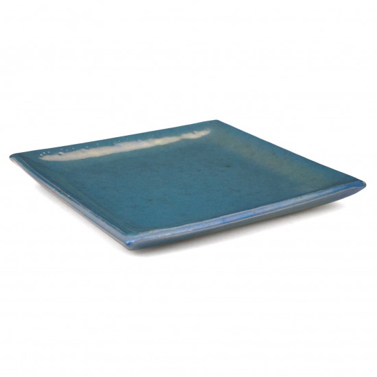 Square Ceramic Blue Plate