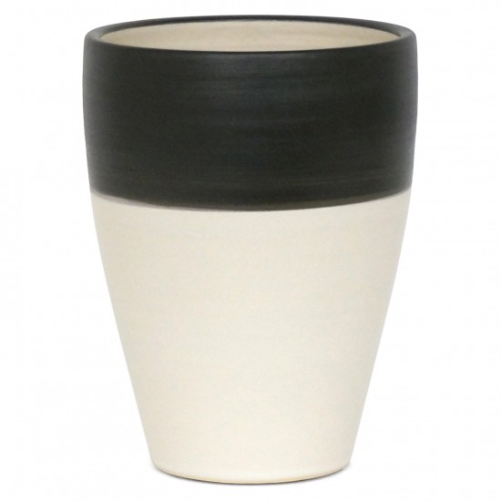 Black and White Stoneware Vase