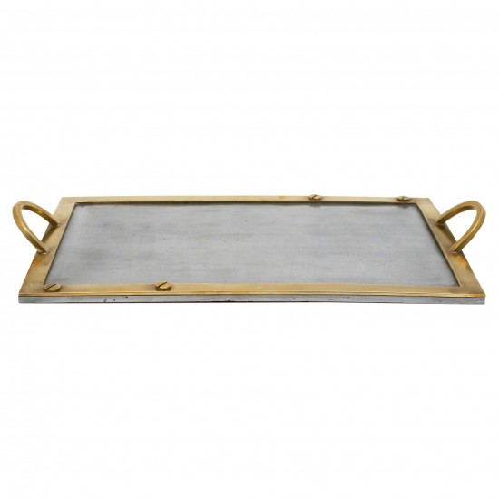 Aluminum and Brass Tray