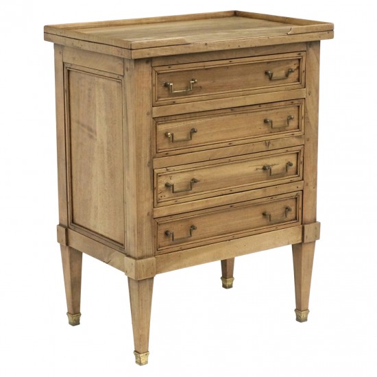 Small French Bleached Walnut Commode