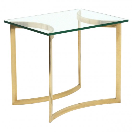 French Brass and Glass Table