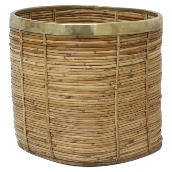 Basket with Brass Trim