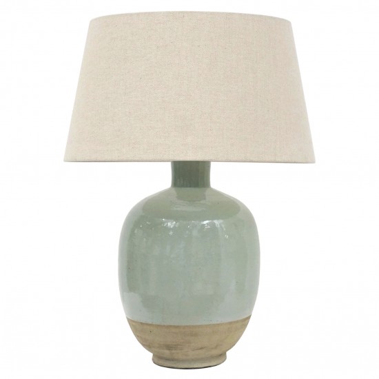 Glazed Celadon Stoneware Lamp
