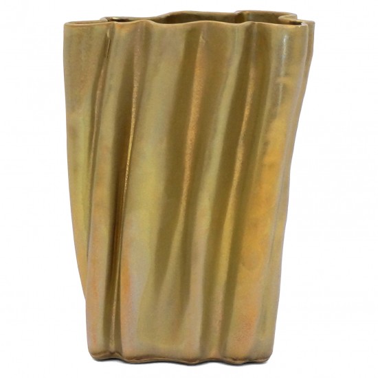 Ceramic Silver Gold Glazed Vase