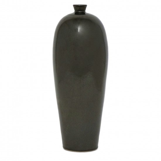 Tall Graphite Ceramic Vase