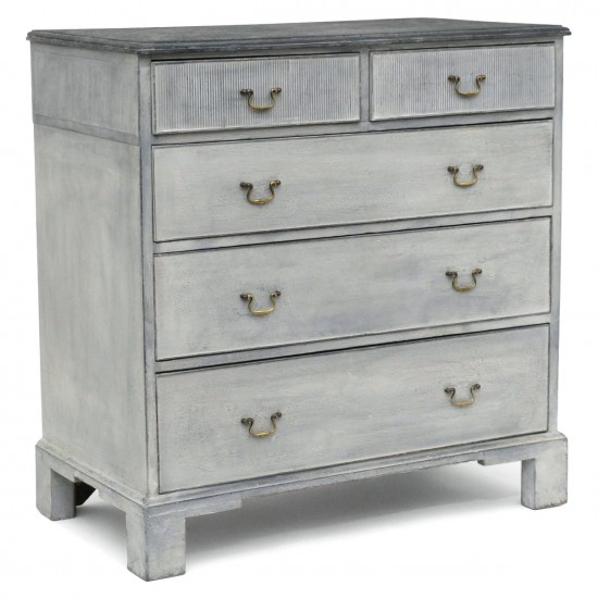Painted Five Drawer Commode