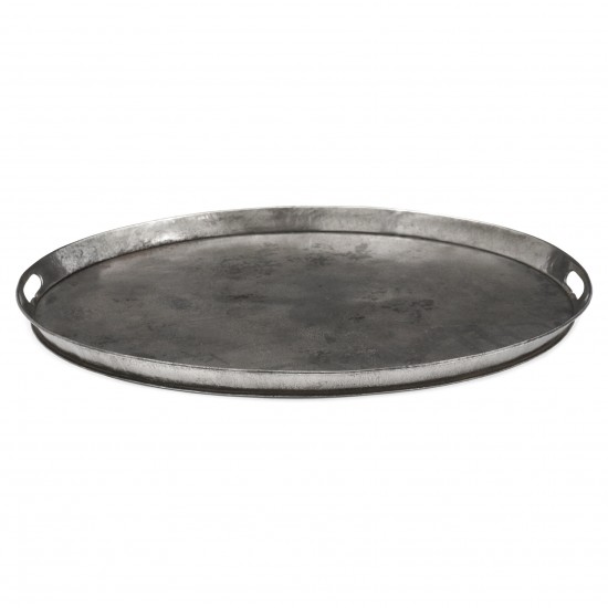 Oval Polished Steel Tray