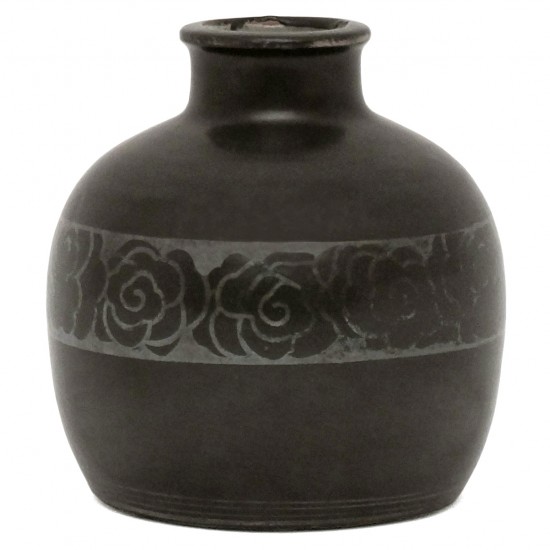 Brown and Silver Jean Luc Vase