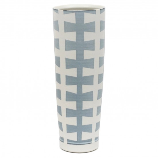 Very Large Porcelain “Zipper” Vase