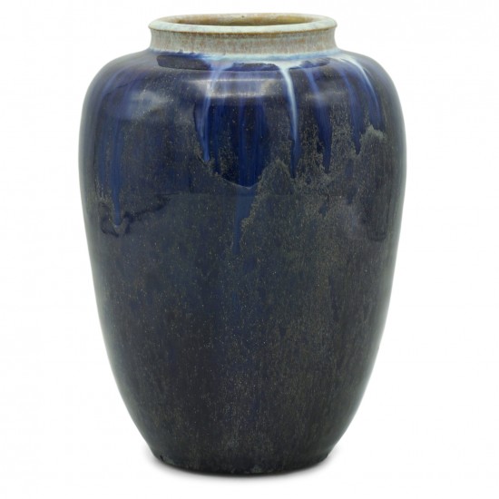 Dutch Blue Drip Glazed Vase
