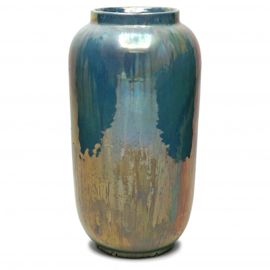 Light Blue Green Iridescent Vase