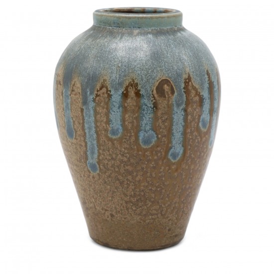 Light Blue and Beige Vase