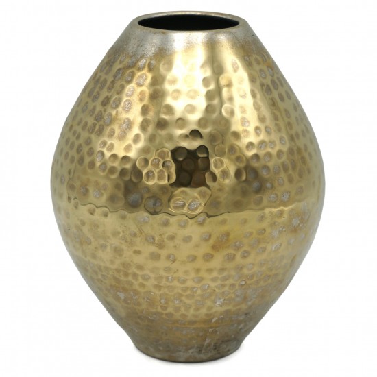 Hammered Brass Vase