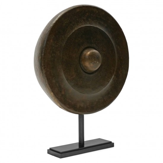Hammered Patinated Brass Gong