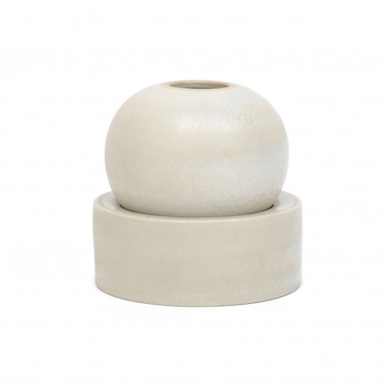Off-White Spherical Vase