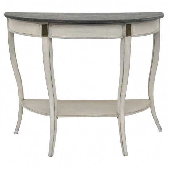 Painted Demi-Lune Console Table