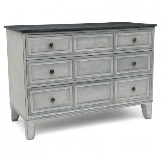Painted Three Drawer Commode