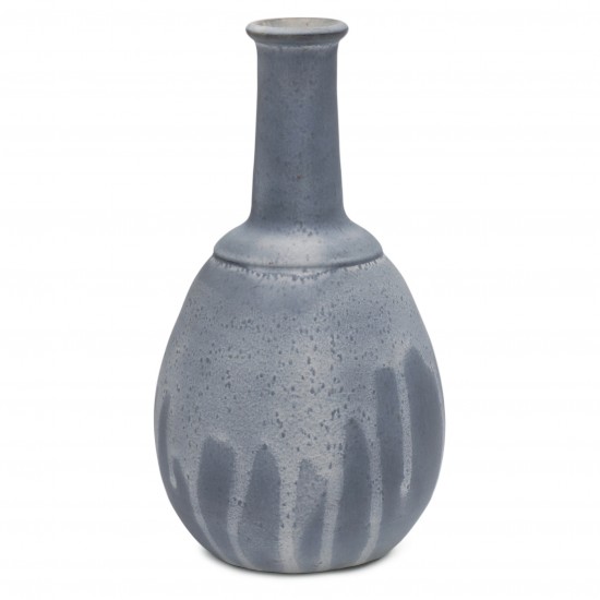 Blue/Gray Drip Glazed Vase