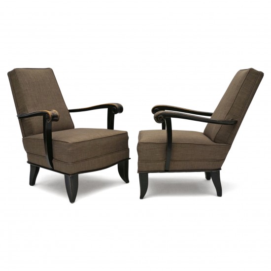 Pair of French Upholstered Armchairs