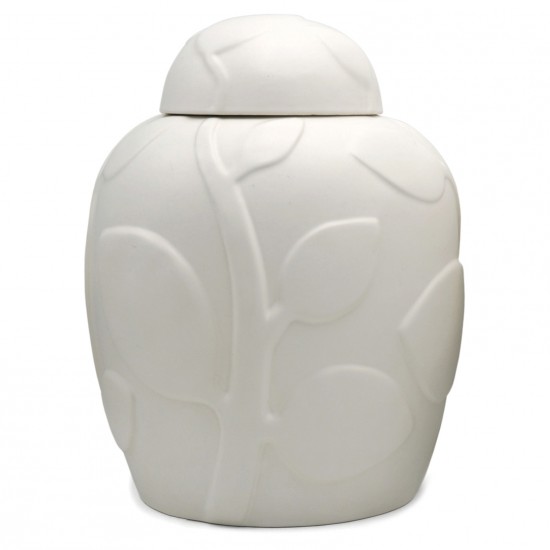 White Porcelain Jar With Lid