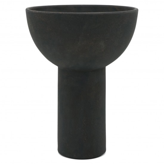 Charcoal Ceramic Bowl on Base