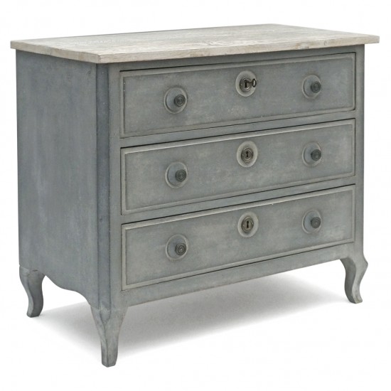 Painted Blue Commode