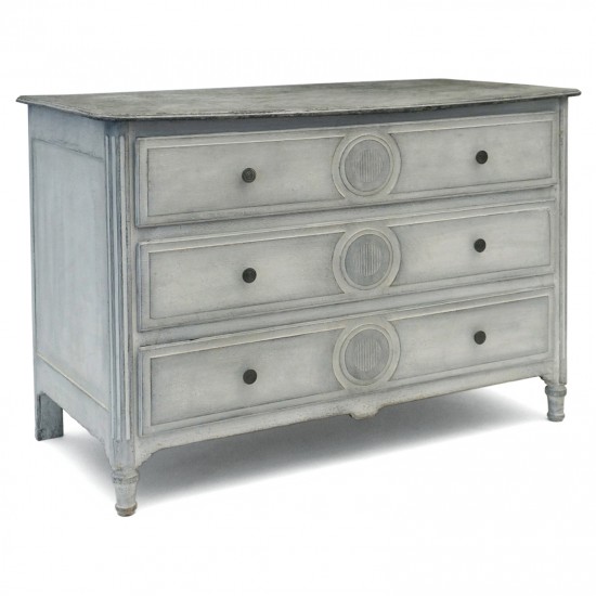 Gray/White Painted Commode