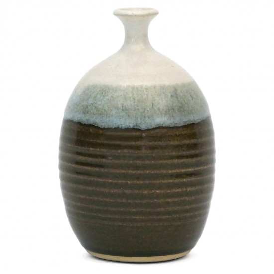 Three Color Stoneware Vase