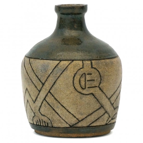 Incised Stoneware Vase