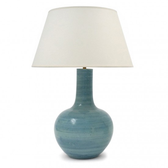 Large Blue Strie Table Lamp