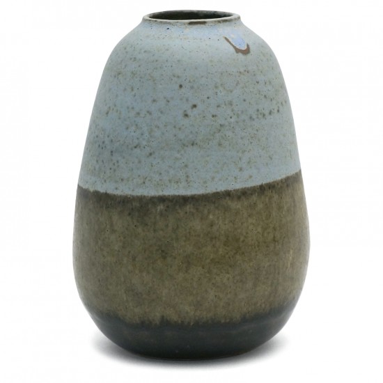 French Tri-Color Stoneware Vase