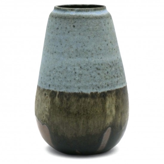 French Tri-Color Stoneware Vase