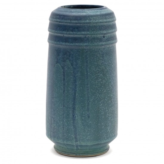 Drip Glazed Blue Studio Vase