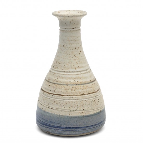 Studio Beige and Blue Stoneware Vase