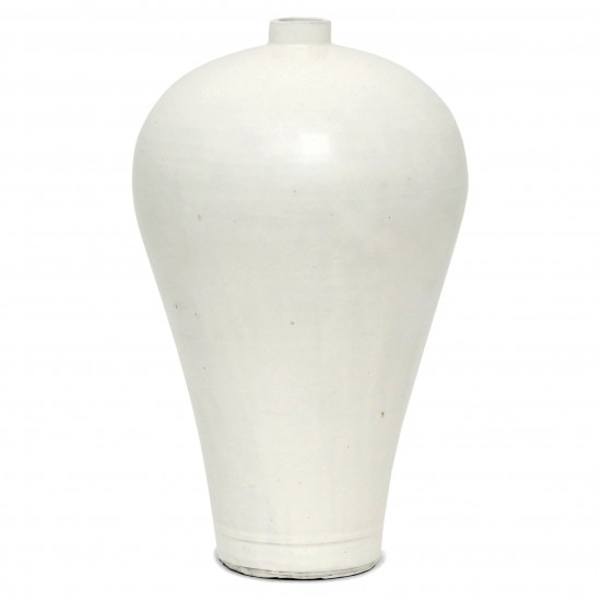 Large White Stoneware Vase