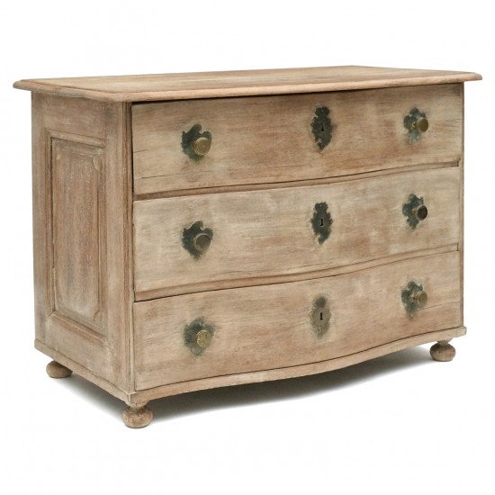 Rustic Walnut French Commode