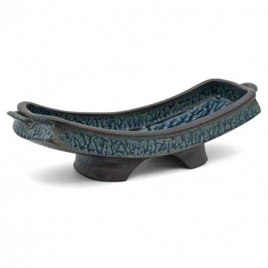 Curved Rectangular Stoneware Bowl