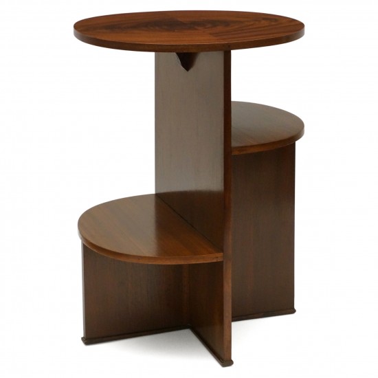 Oval Walnut Asymmetrical Table