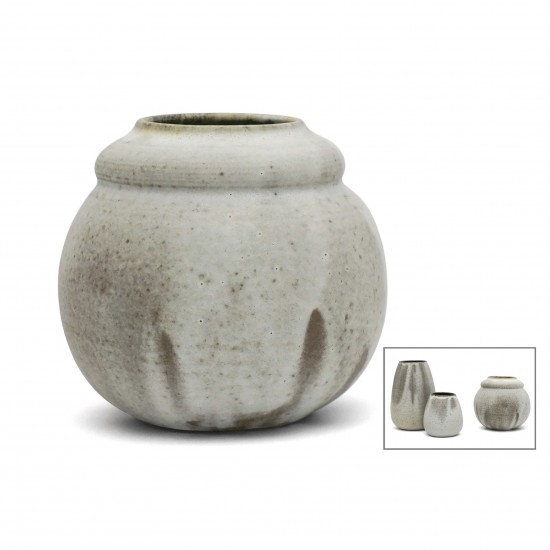 French Gray Stoneware Vase