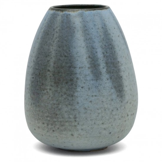 French Blue Stoneware vase