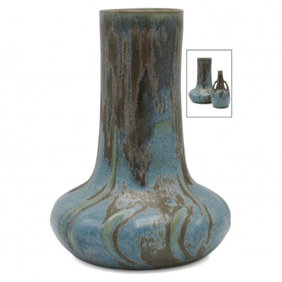 French Blue/Brown Denbac Vase